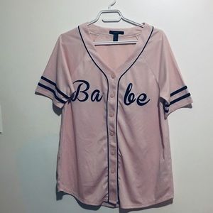 pink babe jersey tee
